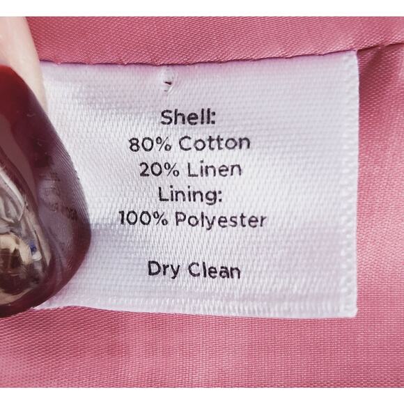 Talbots Pink Tweed Linen Blend Blazer Plus 14 Legally Blond Office Siren Preppy - Picture 6 of 7